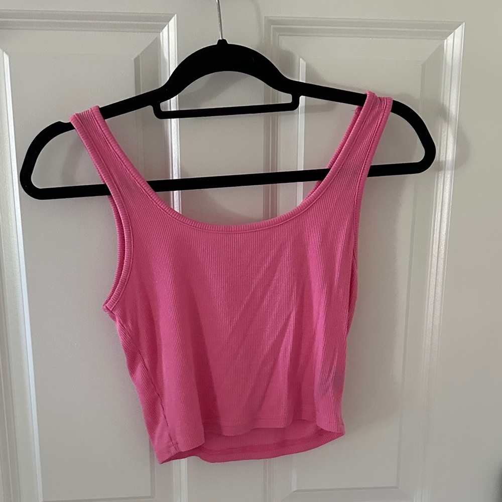 Amazon Hot Pink Ribbed Tank Top